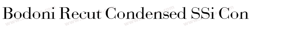 Bodoni Recut Condensed SSi Condensed Italic字体转换